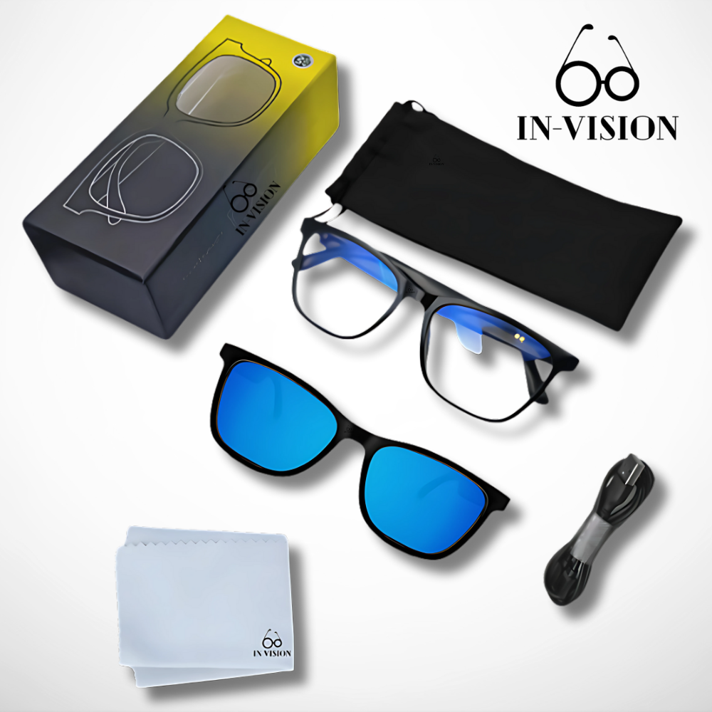 Gafas de sol magnéticas bluetooth, polarizadas, con micrófono, altavoces, protección luz azul y UVA 100%