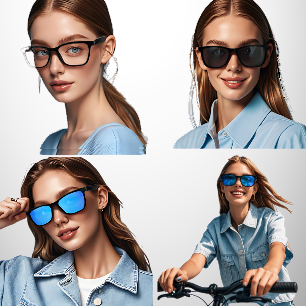 Gafas de sol magnéticas bluetooth, polarizadas, con micrófono, altavoces, protección luz azul y UVA 100%
